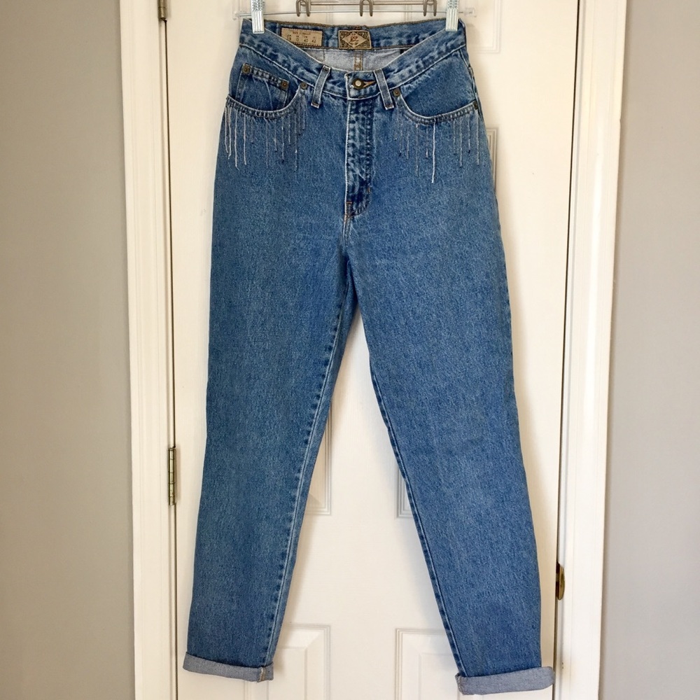 VTG Express Hi Rise Jeans w/ Beads